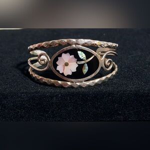 Silver Flower Mexico Bracelet